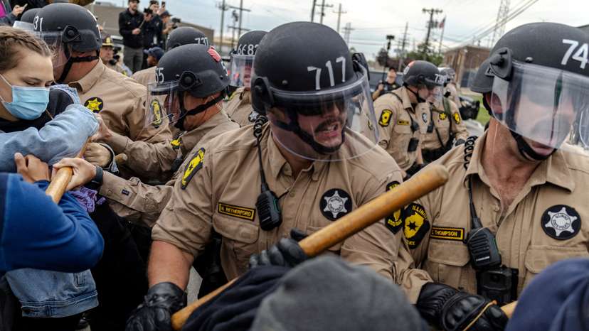 FILE PHOTO: Protesters gather outside of the Broadview ICE facility