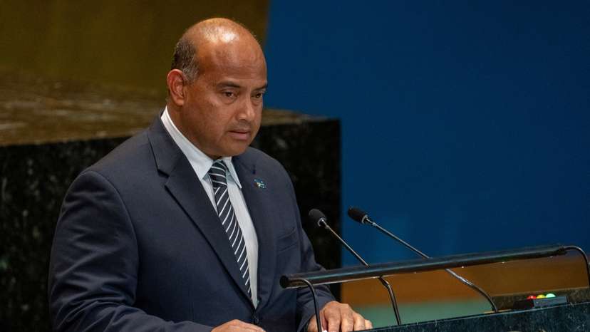 FILE PHOTO: President of Nauru David Adeang addresses the "Summit of the Future" in the General Assembly hall at United Nations headquarters in New York City
