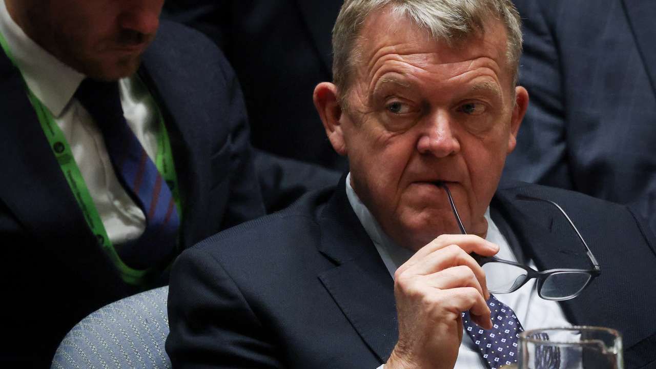 Lars Lokke Rasmussen Foreign Minister of Denmark chairs U.N. Security Council Meeting