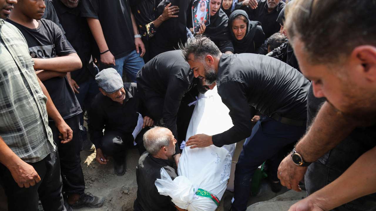 Funeral of the victims following an Israeli strike on a school in Minab