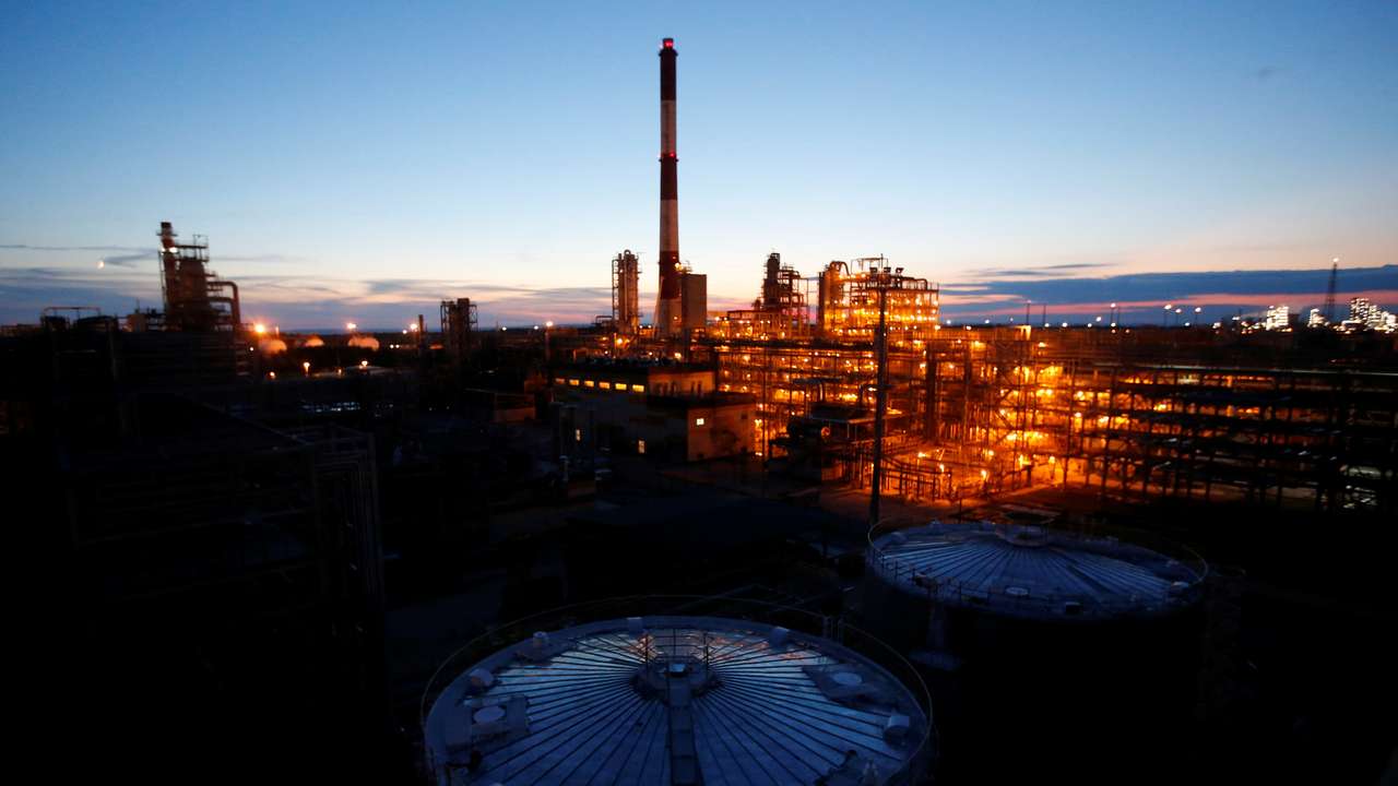 A general view shows the Taneco refinery complex, which is part of Russia's oil producer Tatneft group of companies, in Nizhnekamsk