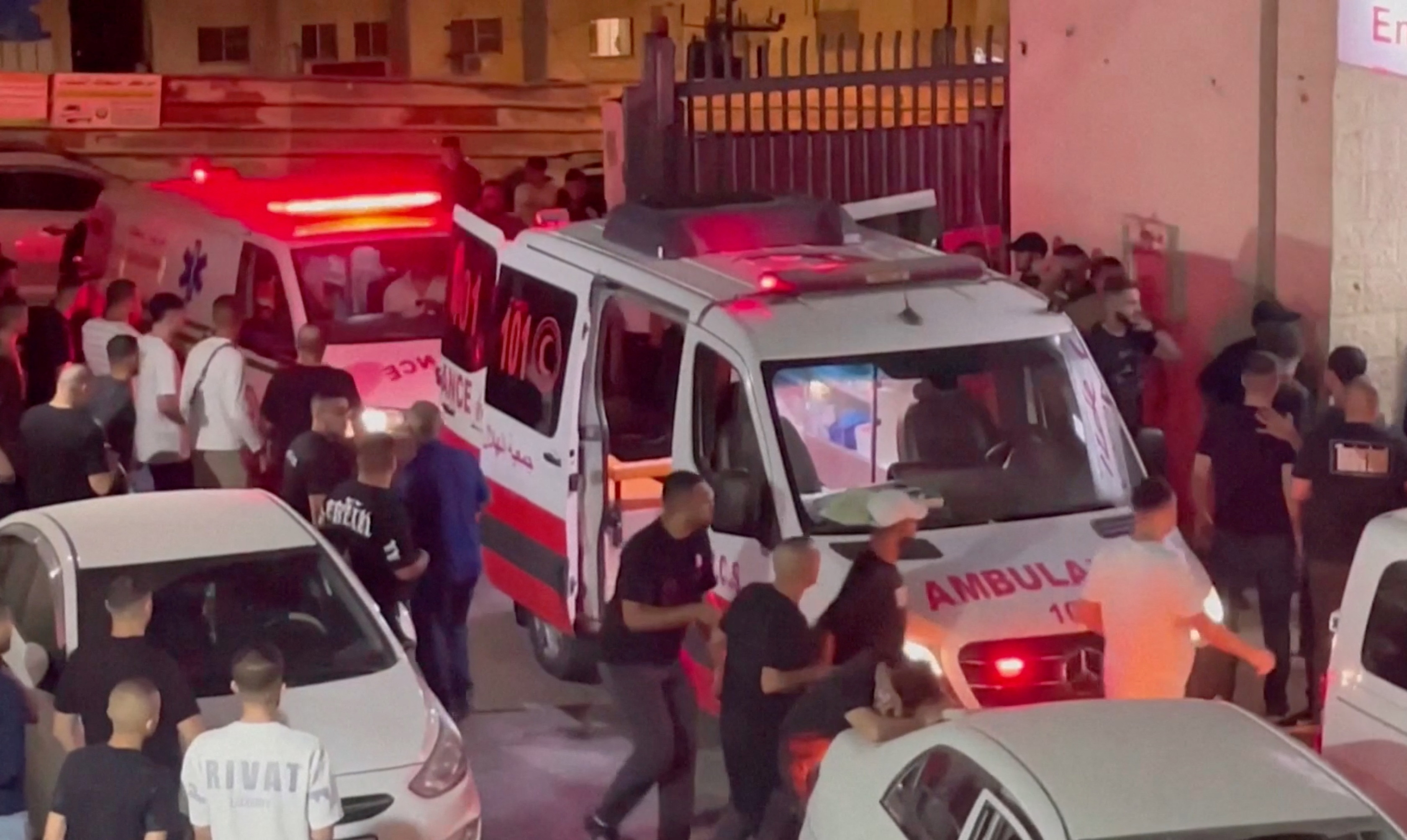 Ambulances arrive at Tulkarm hospital