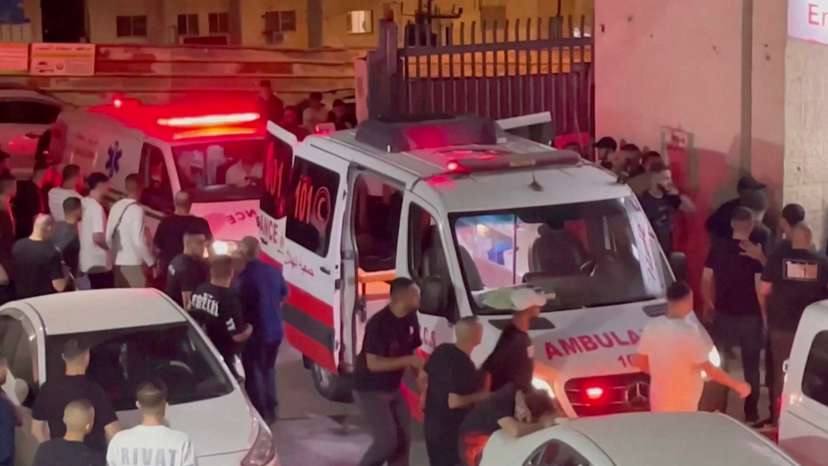 Ambulances arrive at Tulkarm hospital