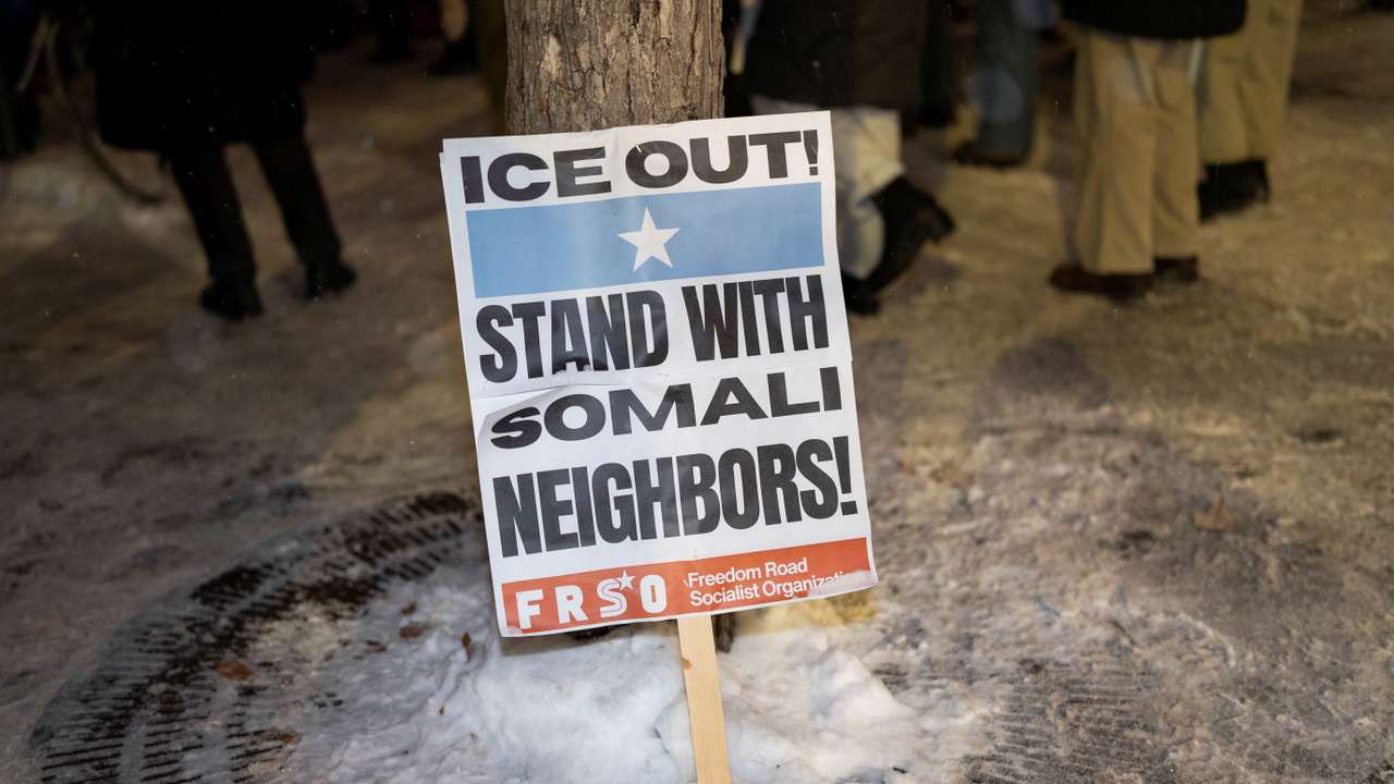 Protesters condemn ICE for targeting the Somali community