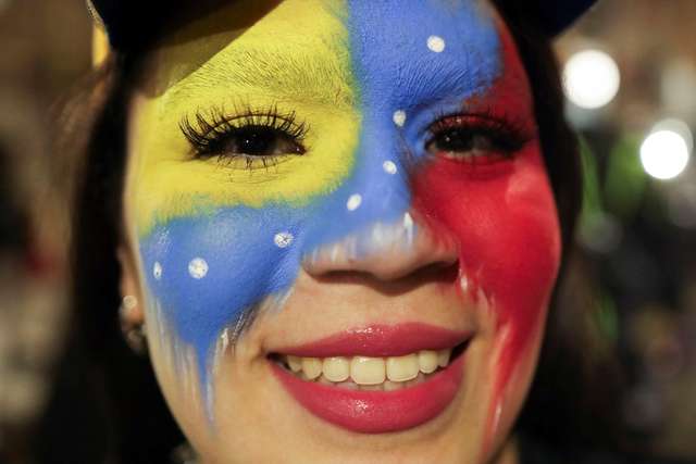 Venezuelans living in Argentina react during Venezuela's presidential election, in Buenos Aires