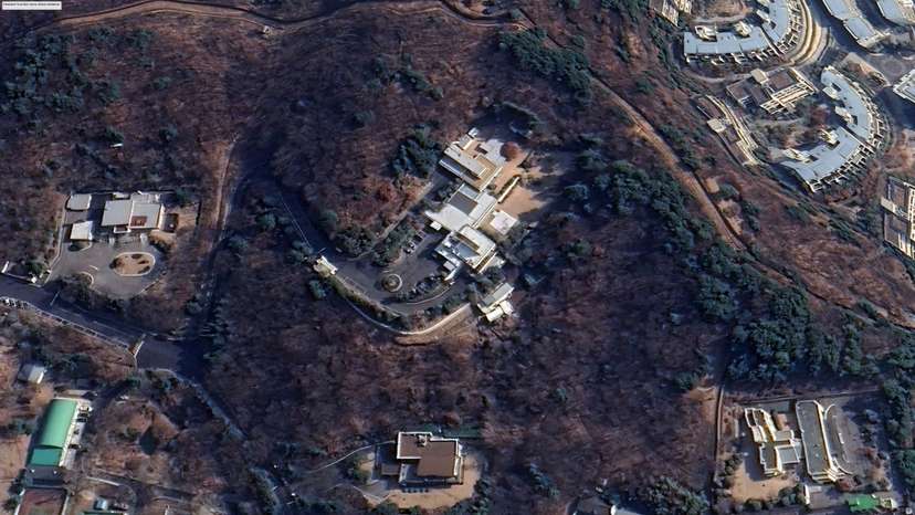 A satellite image shows the official residence of South Korean President Yoon Suk Yeol in Seoul