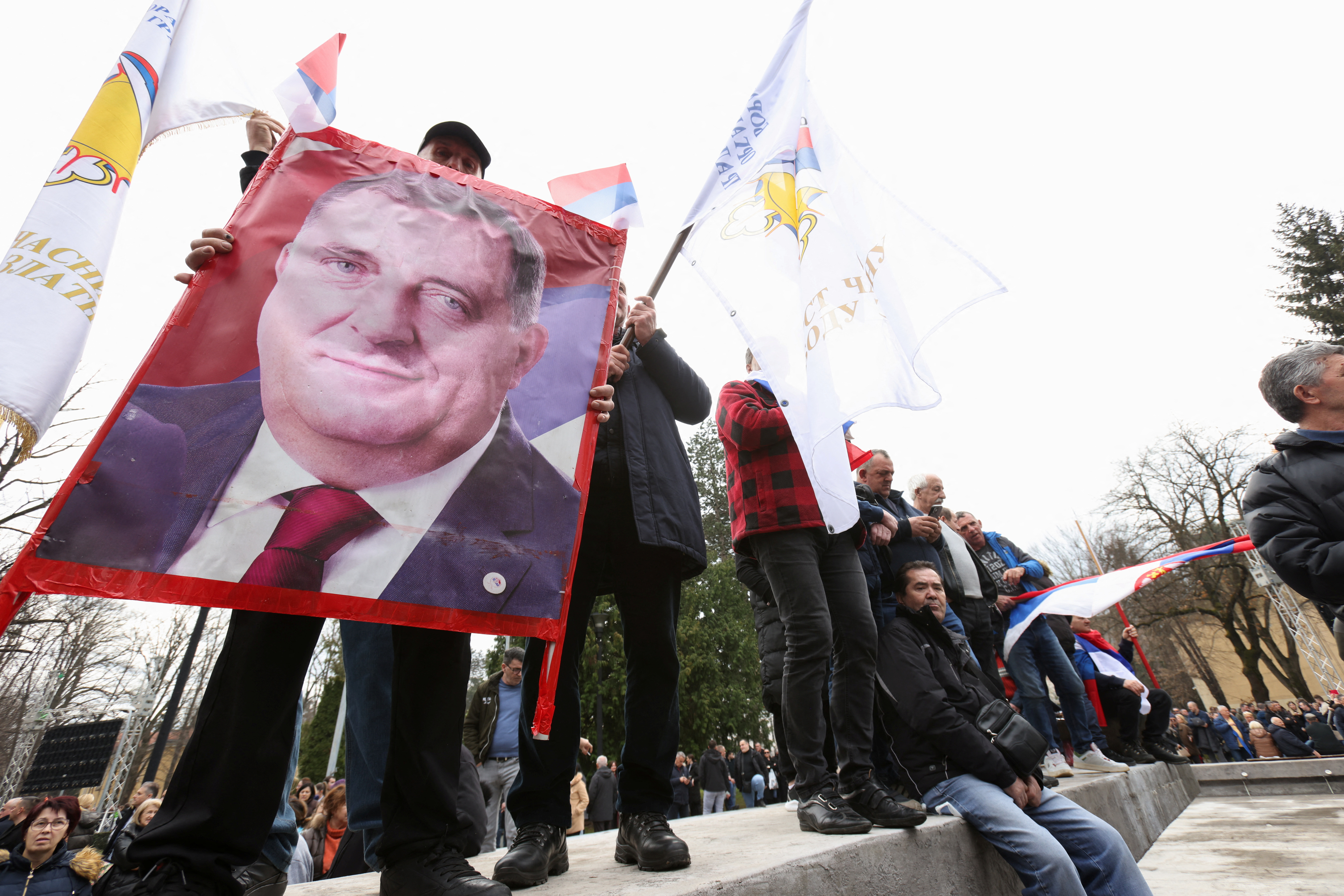 Bosnian Serbs rally in support of President of Republika Srpska (Serb Republic) Milorad Dodik,in Banja Luka