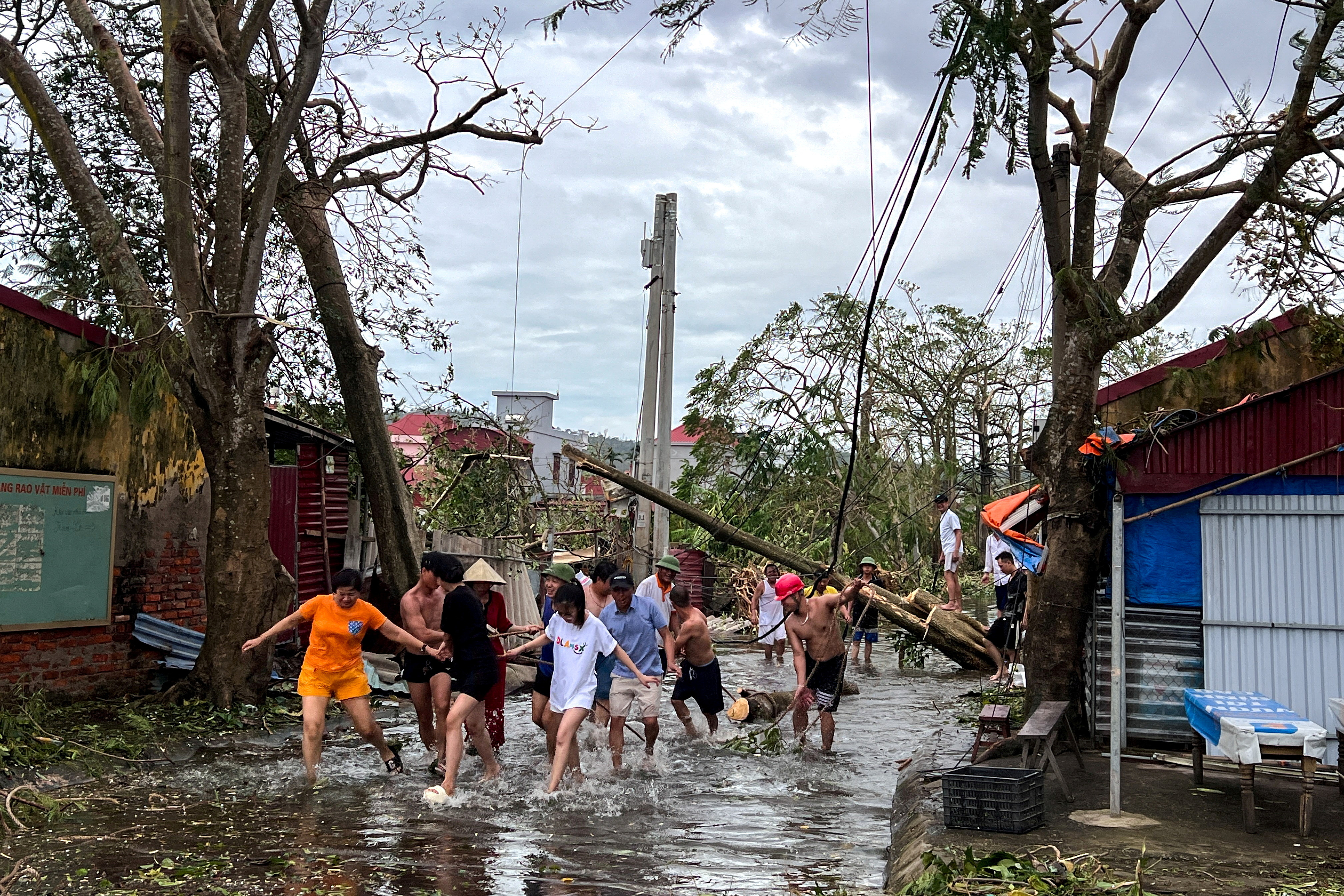 FILE PHOTO: Vietnam's export hub factories may face weeks of disruption after Typhoon Yagii