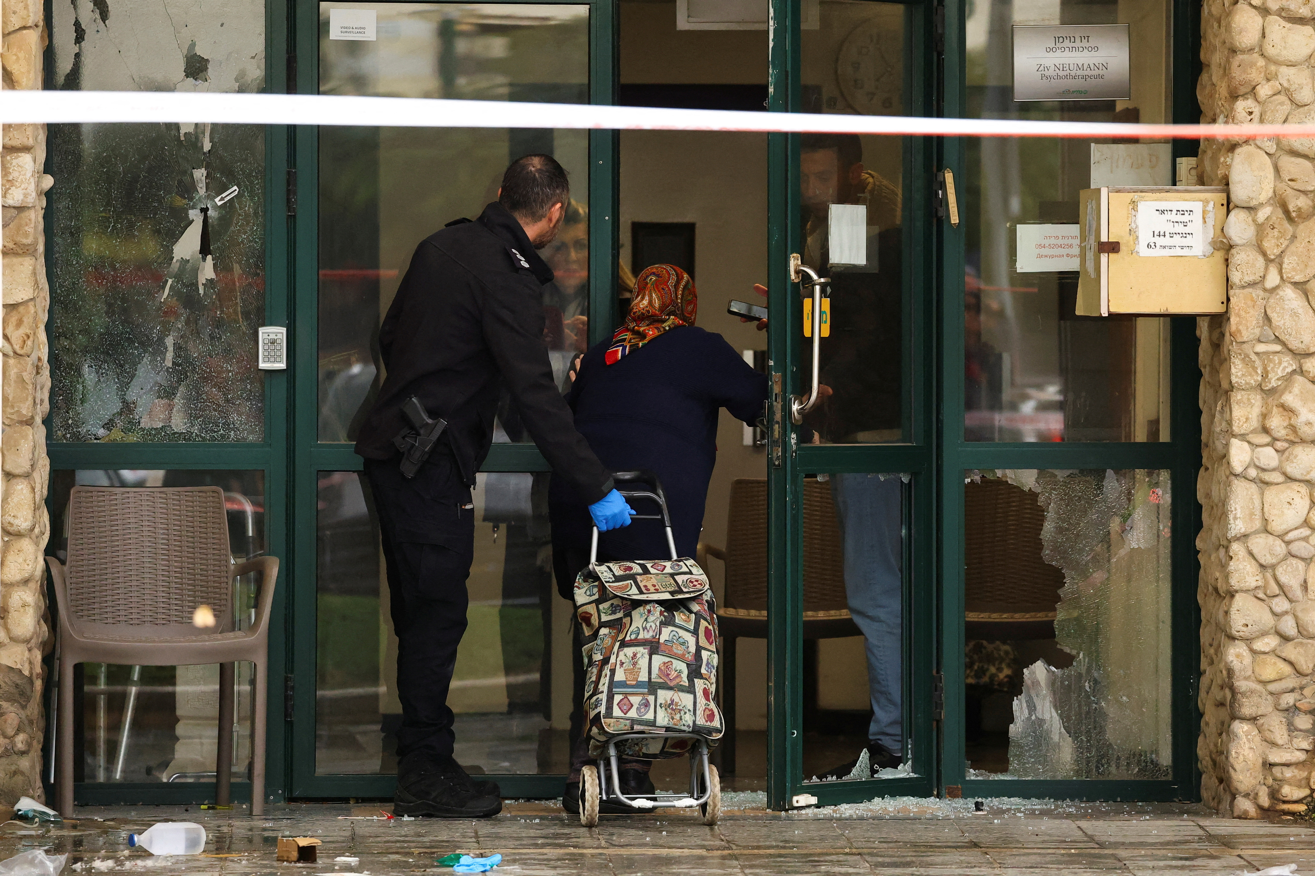 Scene of a suspected attack near Herzliya