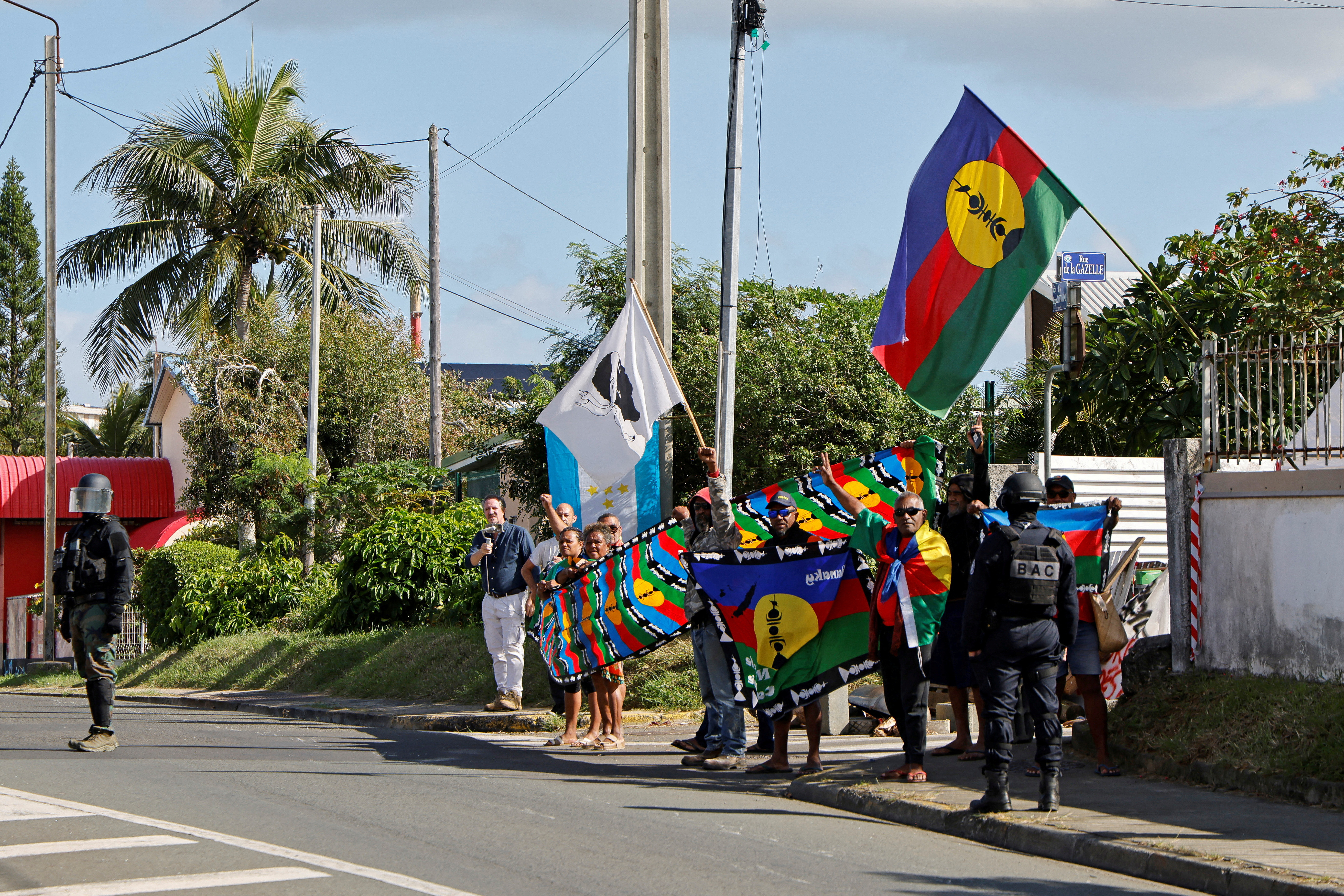 FILE PHOTO: French President Macron visits New Caledonia