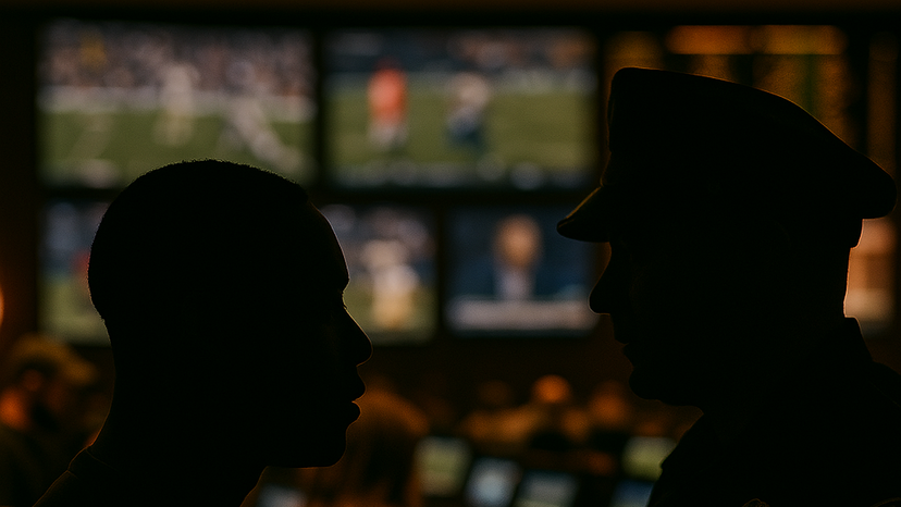 A silhoutte image of a casino