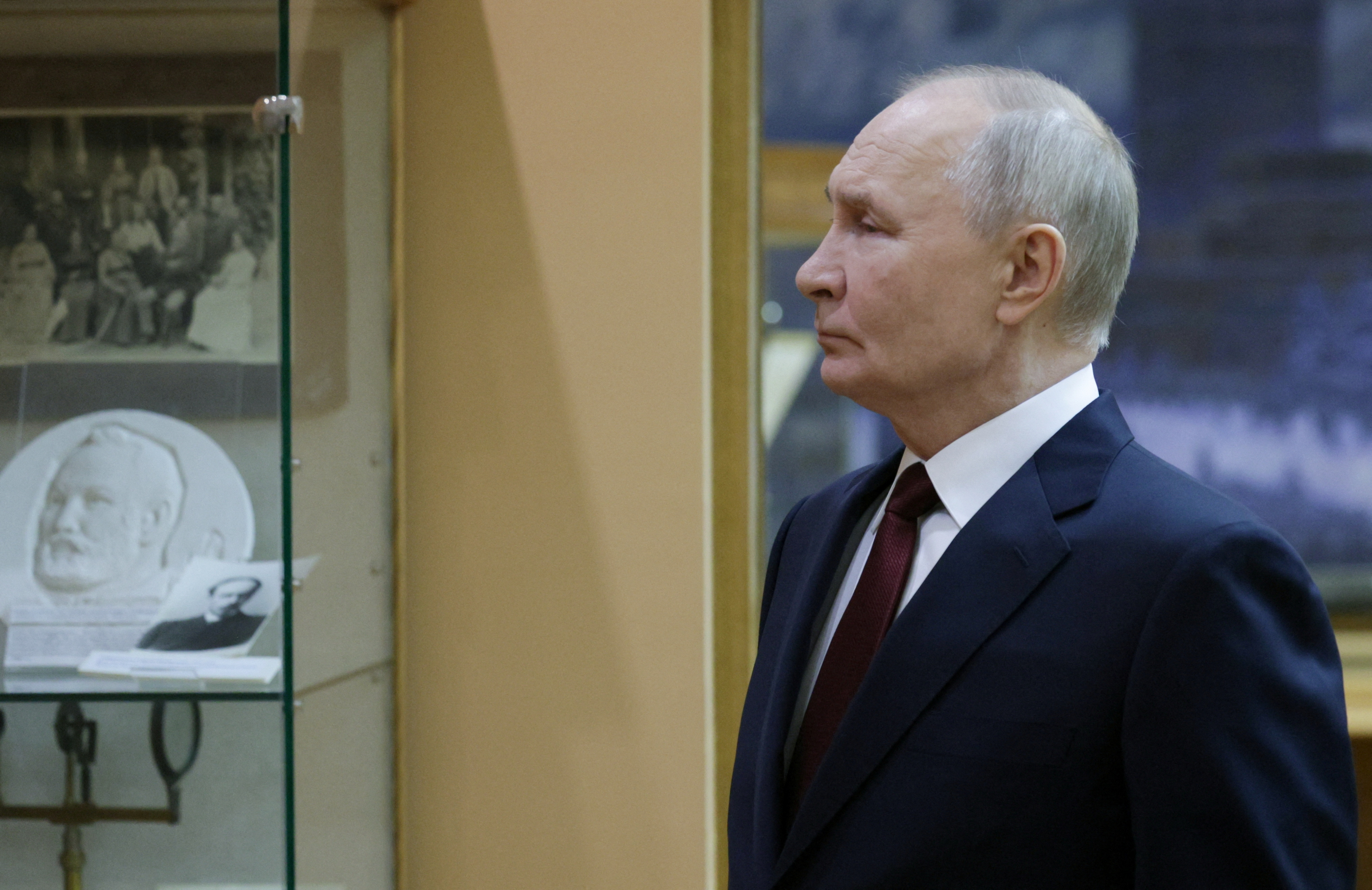 Russian President Putin visits the Lomonosov Moscow State University