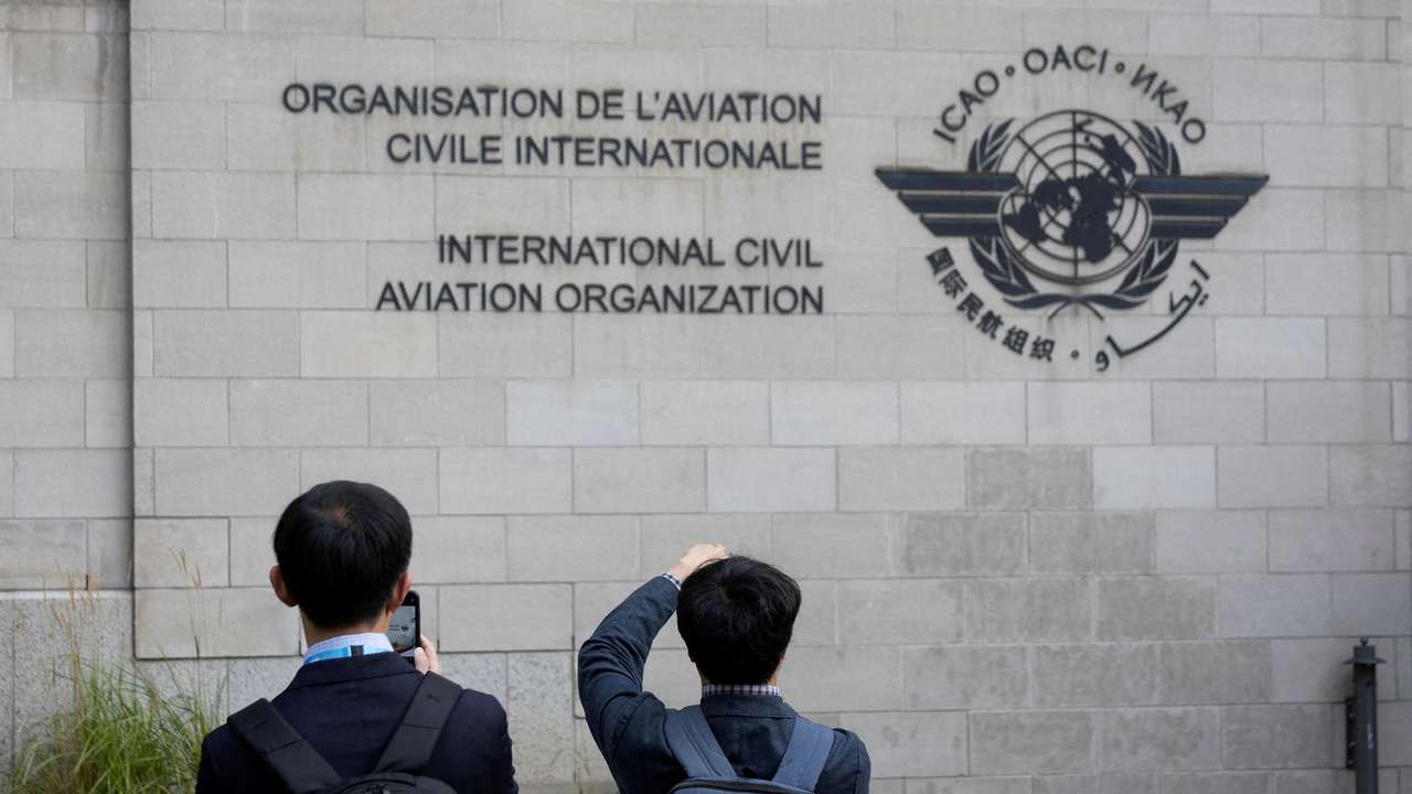 FILE PHOTO: Members of ICAO agency arrive at their headquarters in Montreal