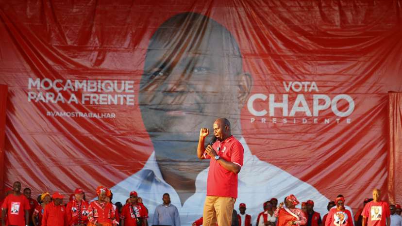 Mozambique opposition party Frelimo holds final rally ahead of election