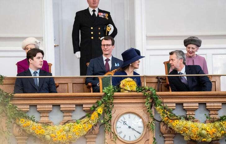 Denmark's King Frederik visits the Danish Parliament in Copenhagen