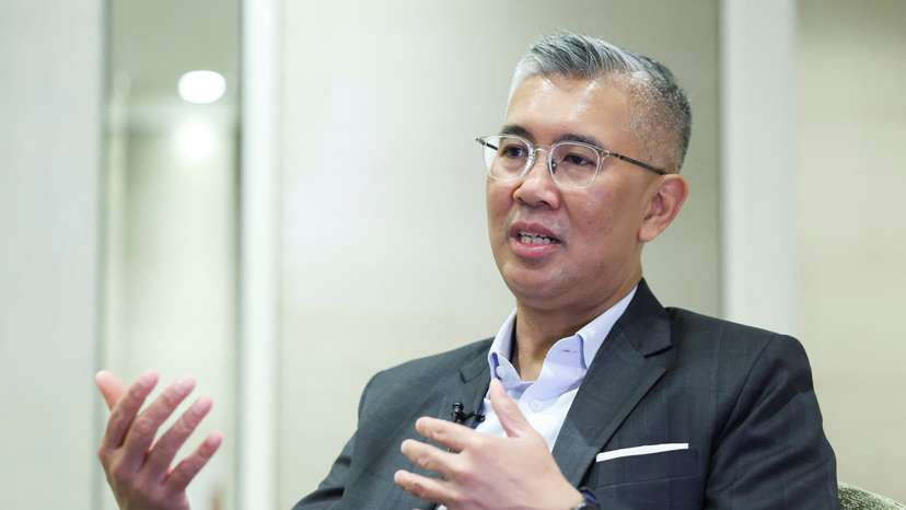 Malaysia's Trade Minister Tengku Zafrul Aziz speaks during an interview at Kuala Lumpur
