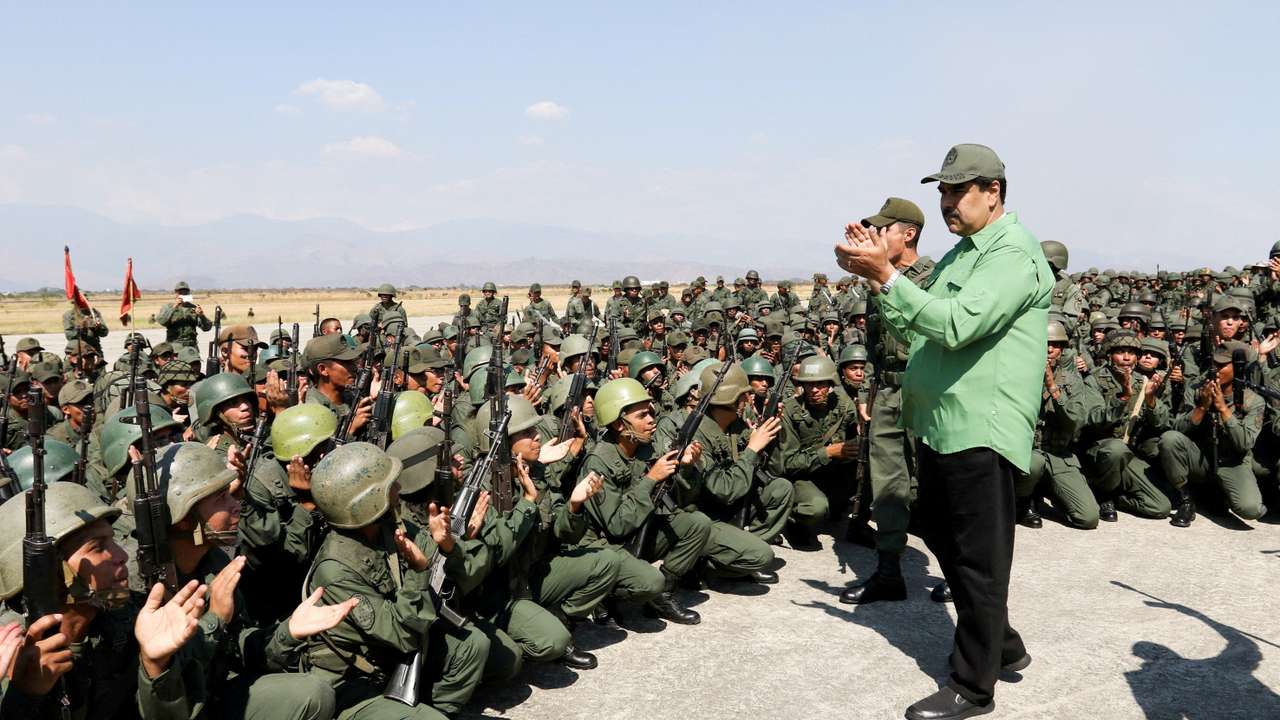 FILE PHOTO: Venezuela's President Nicolas Maduro attends a military exercise in Maracay