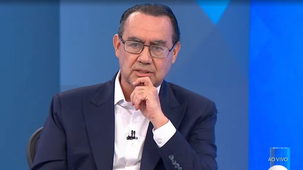Augusto Cury durante sabatina no Jornal Nacional