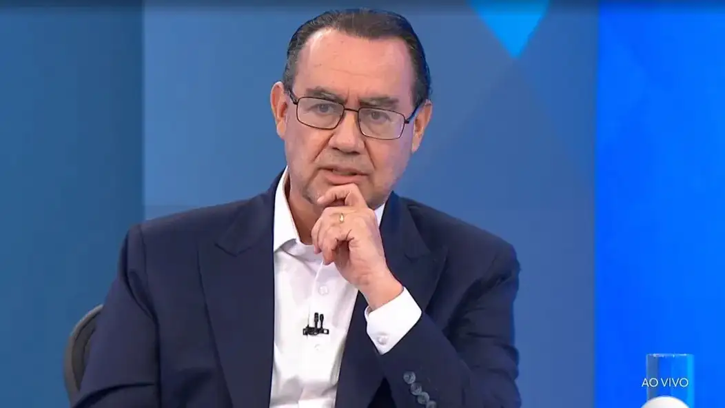 Augusto Cury durante sabatina no Jornal Nacional