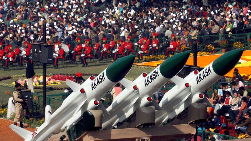 FILE PHOTO: India's "Akash" missiles are displayed during the Republic Day parade in New Delhi