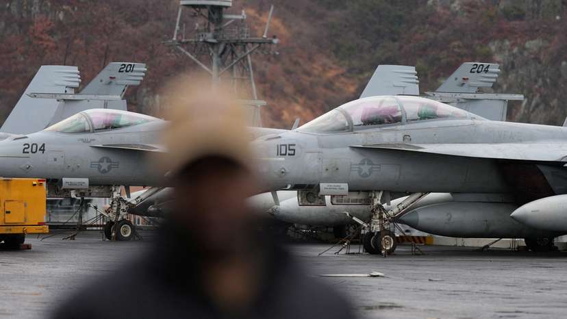 US aircraft carrier Carl Vinson makes port call in Busan
