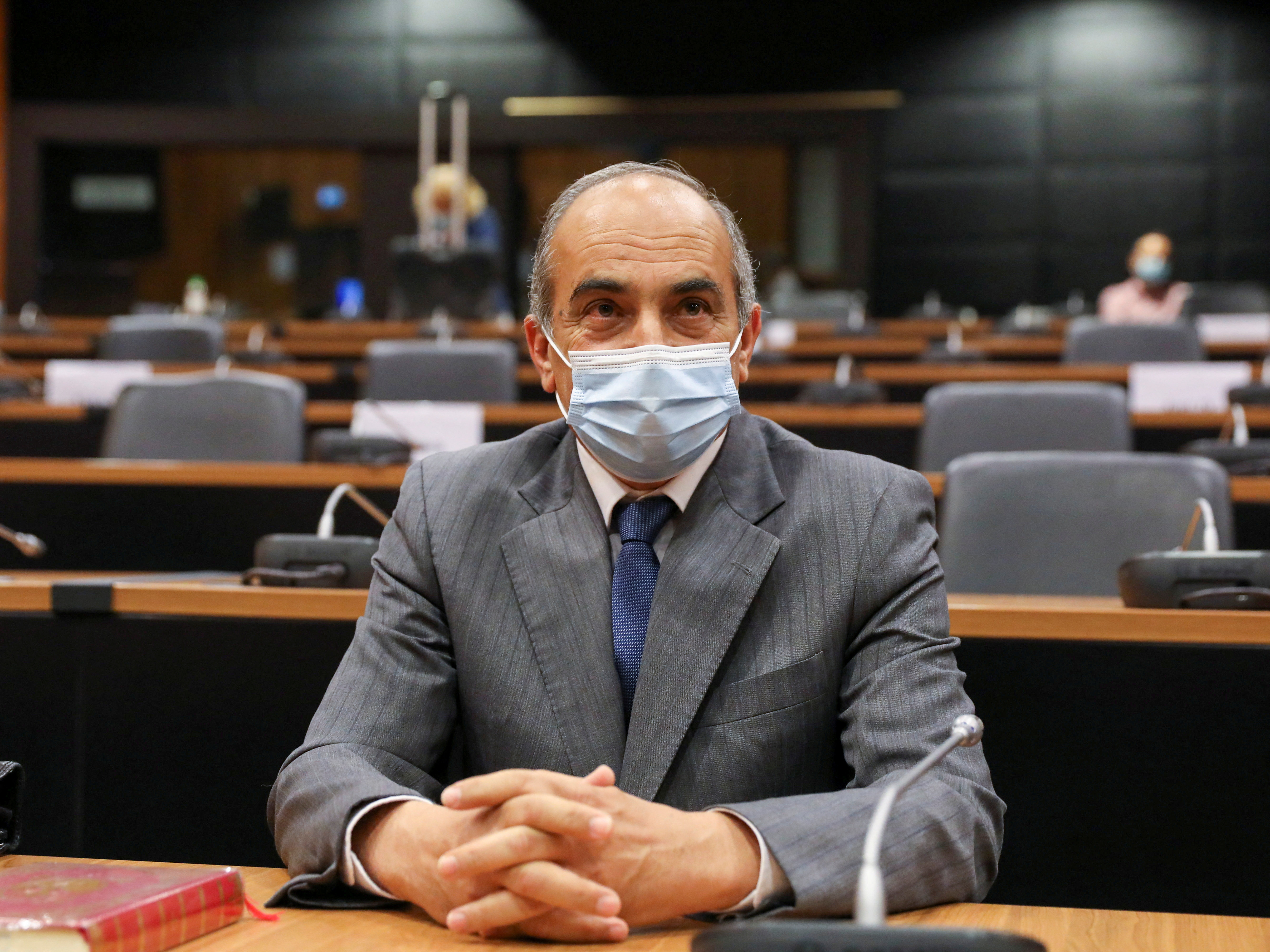 FILE PHOTO: Former Cyprus parliamentary speaker Demetris Syllouris attends a deposition to the investigating committee on Cyprus passports, in Nicosia