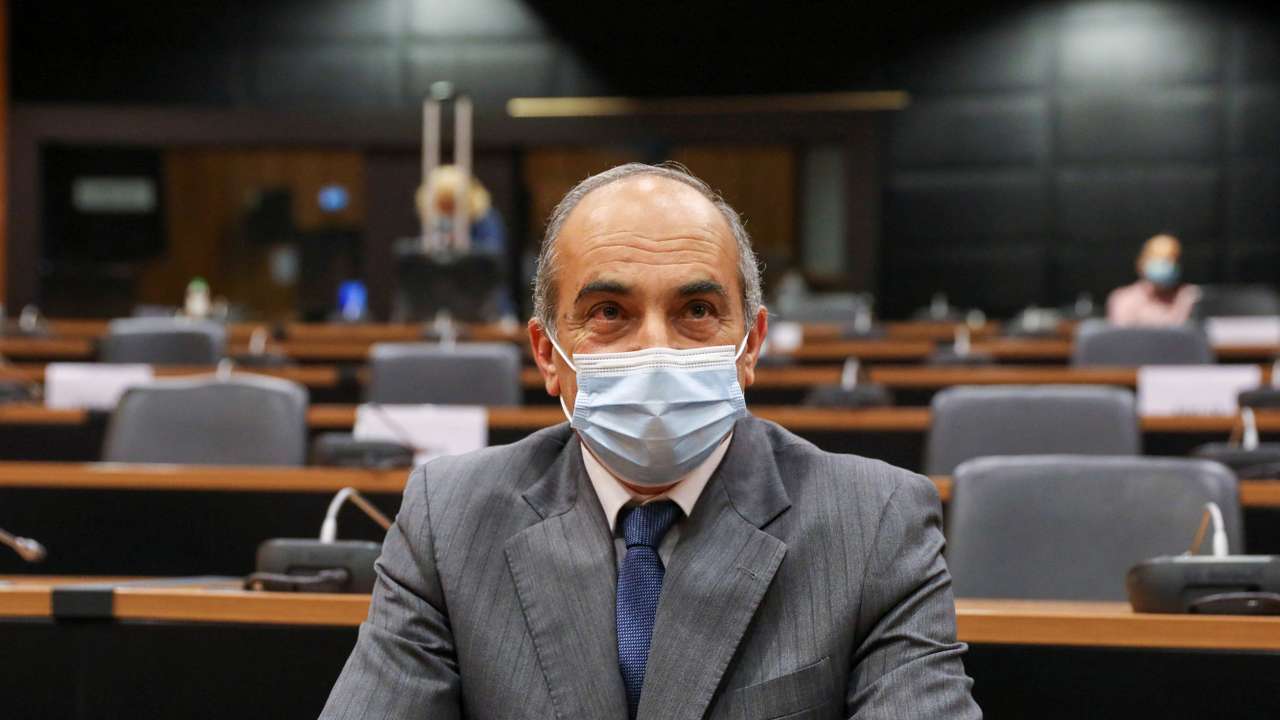 FILE PHOTO: Former Cyprus parliamentary speaker Demetris Syllouris attends a deposition to the investigating committee on Cyprus passports, in Nicosia