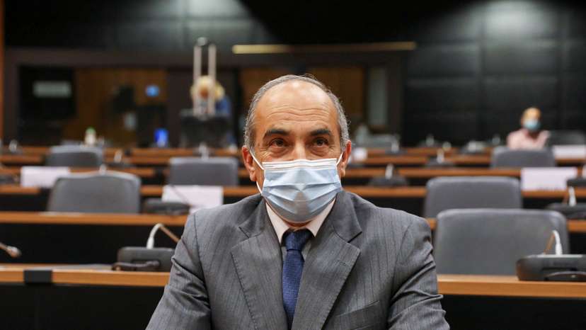 FILE PHOTO: Former Cyprus parliamentary speaker Demetris Syllouris attends a deposition to the investigating committee on Cyprus passports, in Nicosia