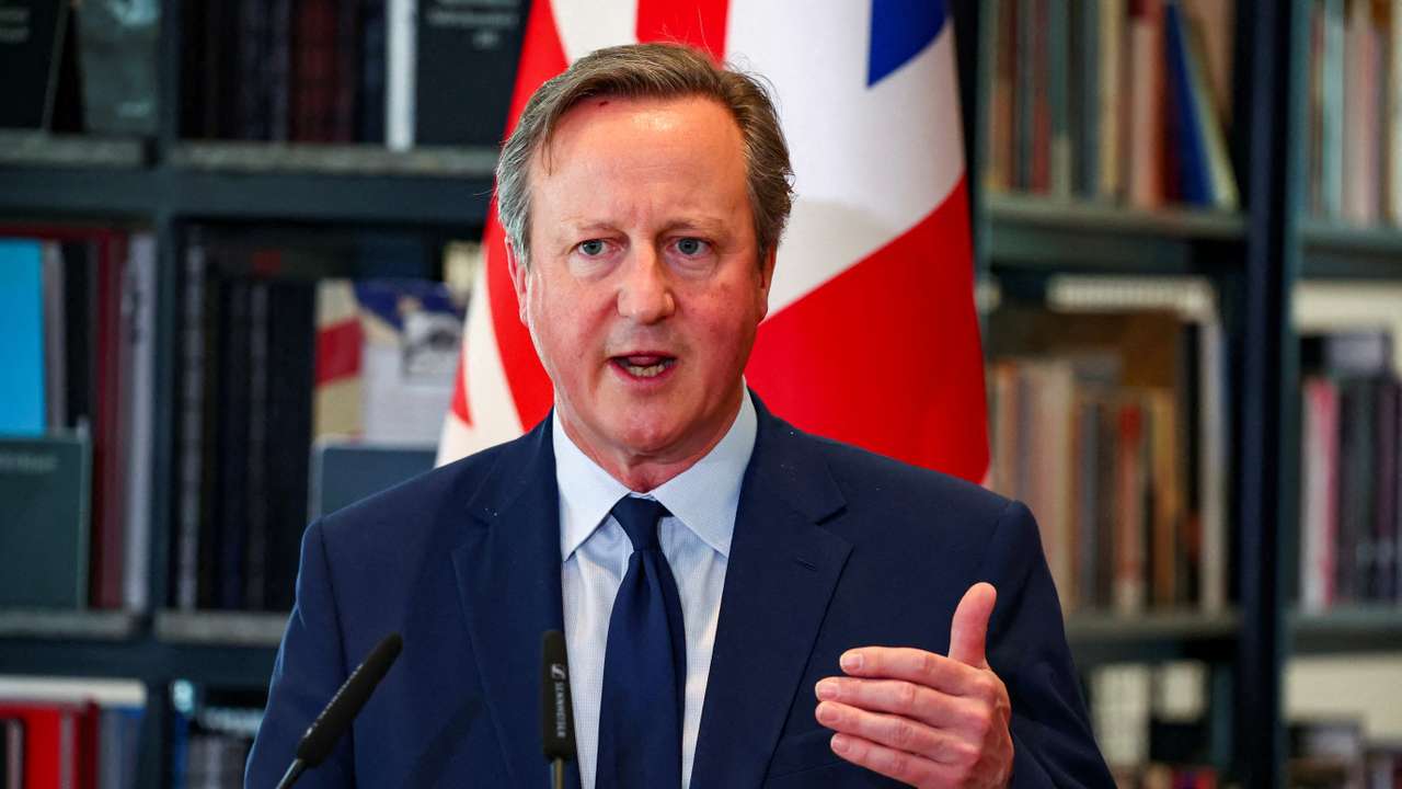 FILE PHOTO: Britain's Foreign Secretary Cameron visits Tirana
