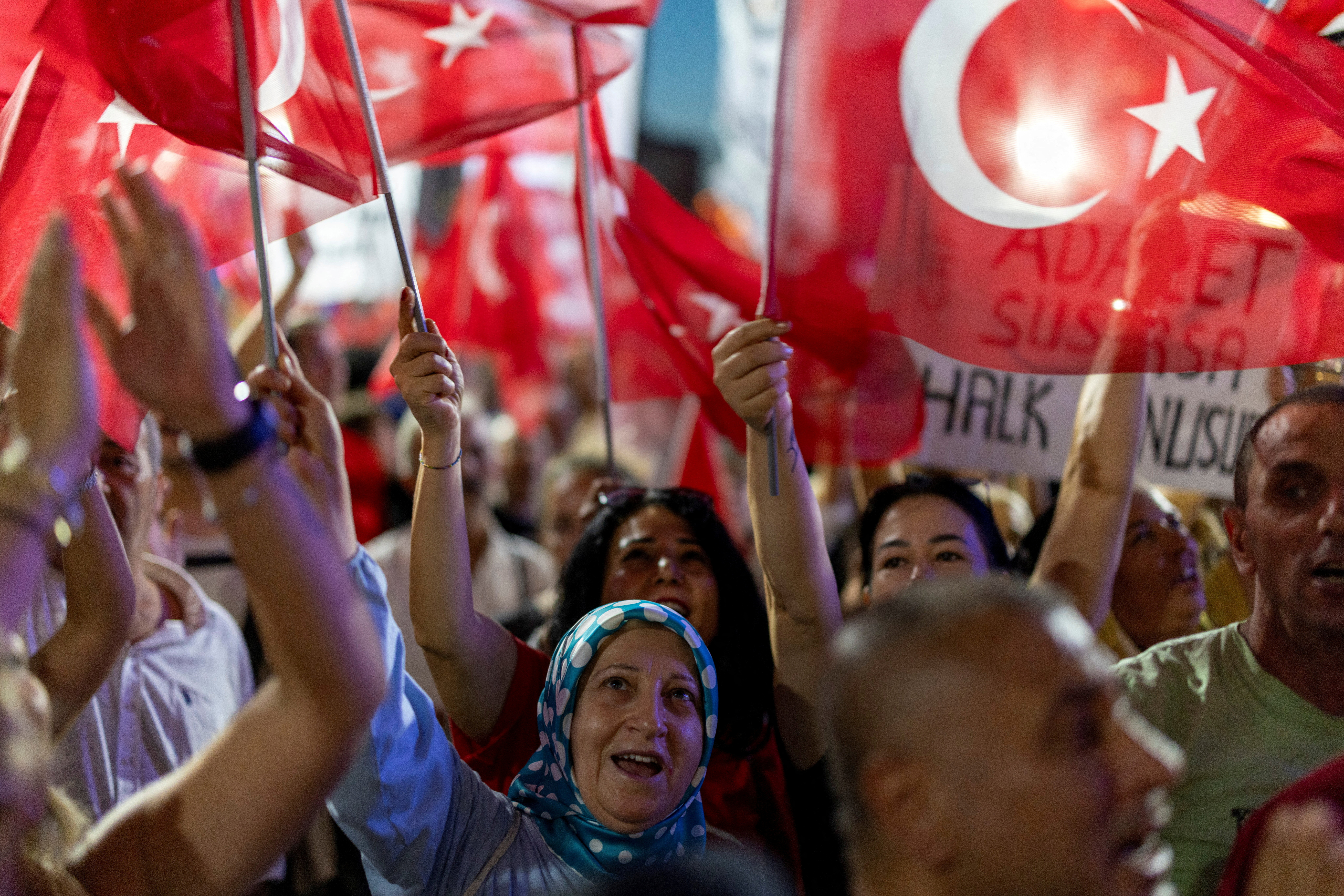 FILE PHOTO: Rally to protest against the arrest of Istanbul Mayor Ekrem Imamoglu, in Istanbul