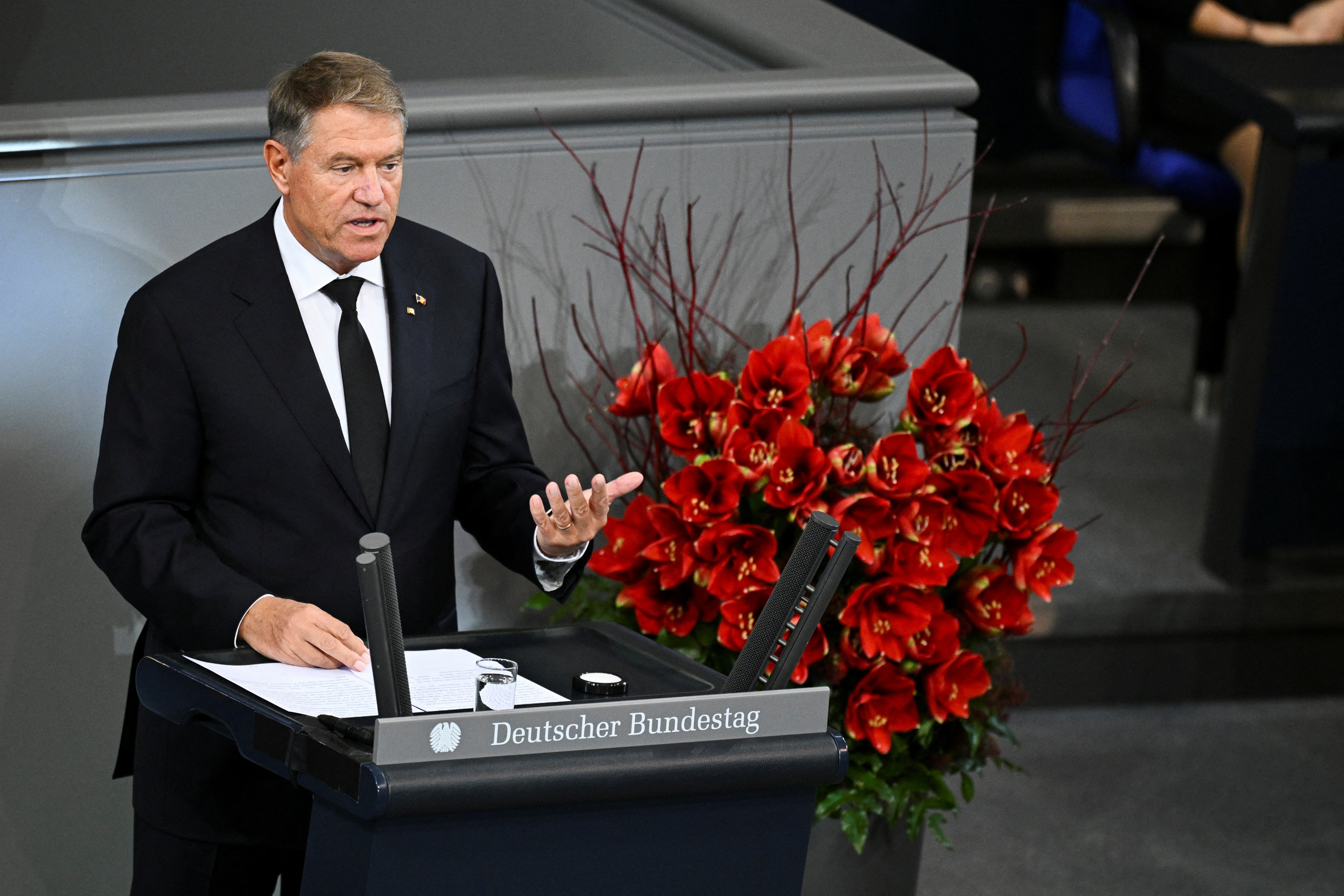Remembrance Day ceremony at the lower house of parliament, the Bundestag, in Berlin
