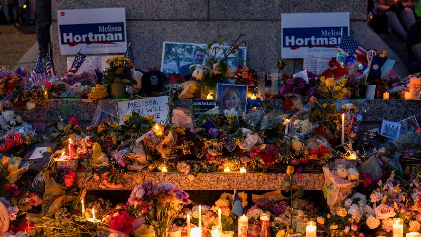 Vigil for Democratic state assemblywoman Melissa Hortman and her husband Mark