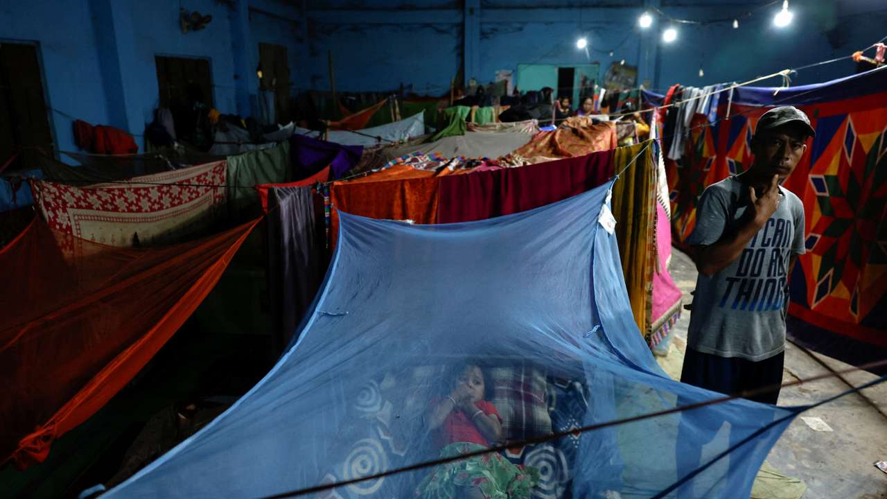 Relief camp for displaced Meitei people in Imphal