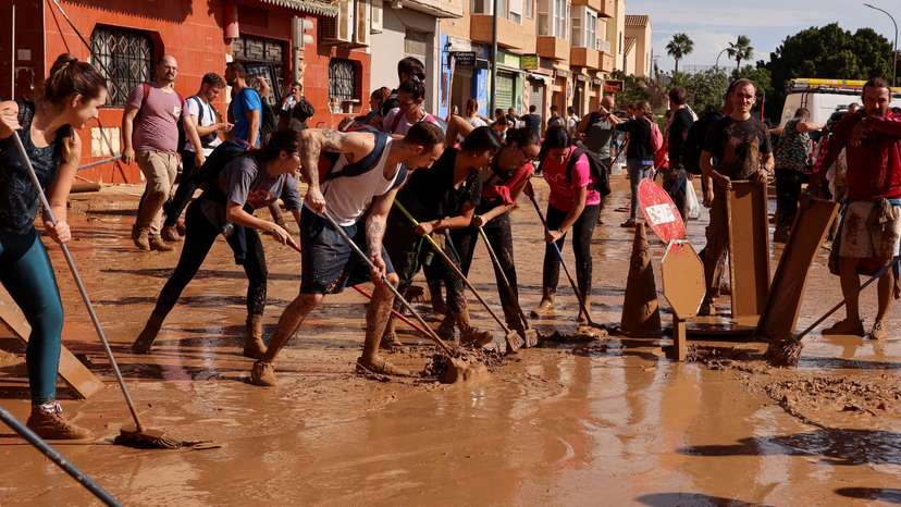 Aftermath of floods near Valencia