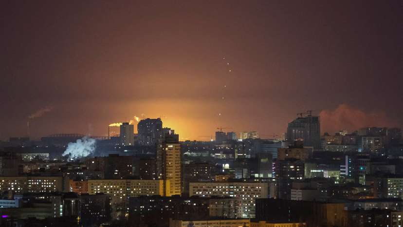 Russian drone strike in Kyiv