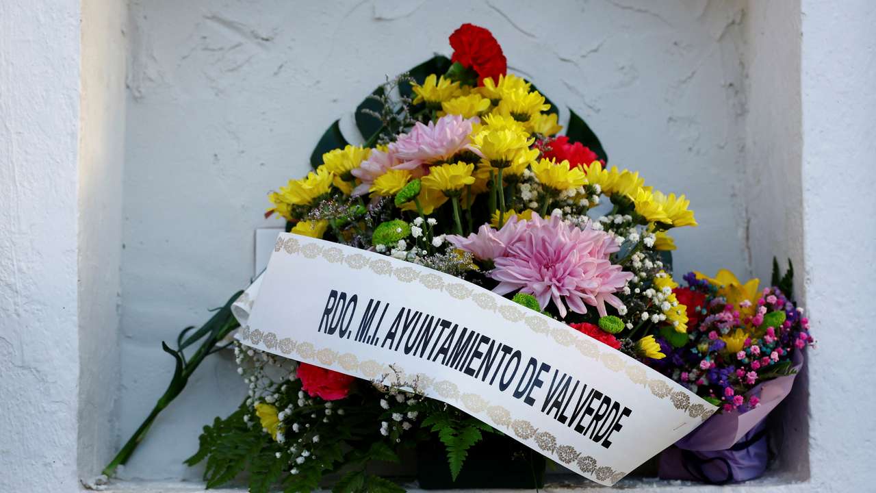 A migrant is buried in the El Mocanal cemetery on the island of El Hierro