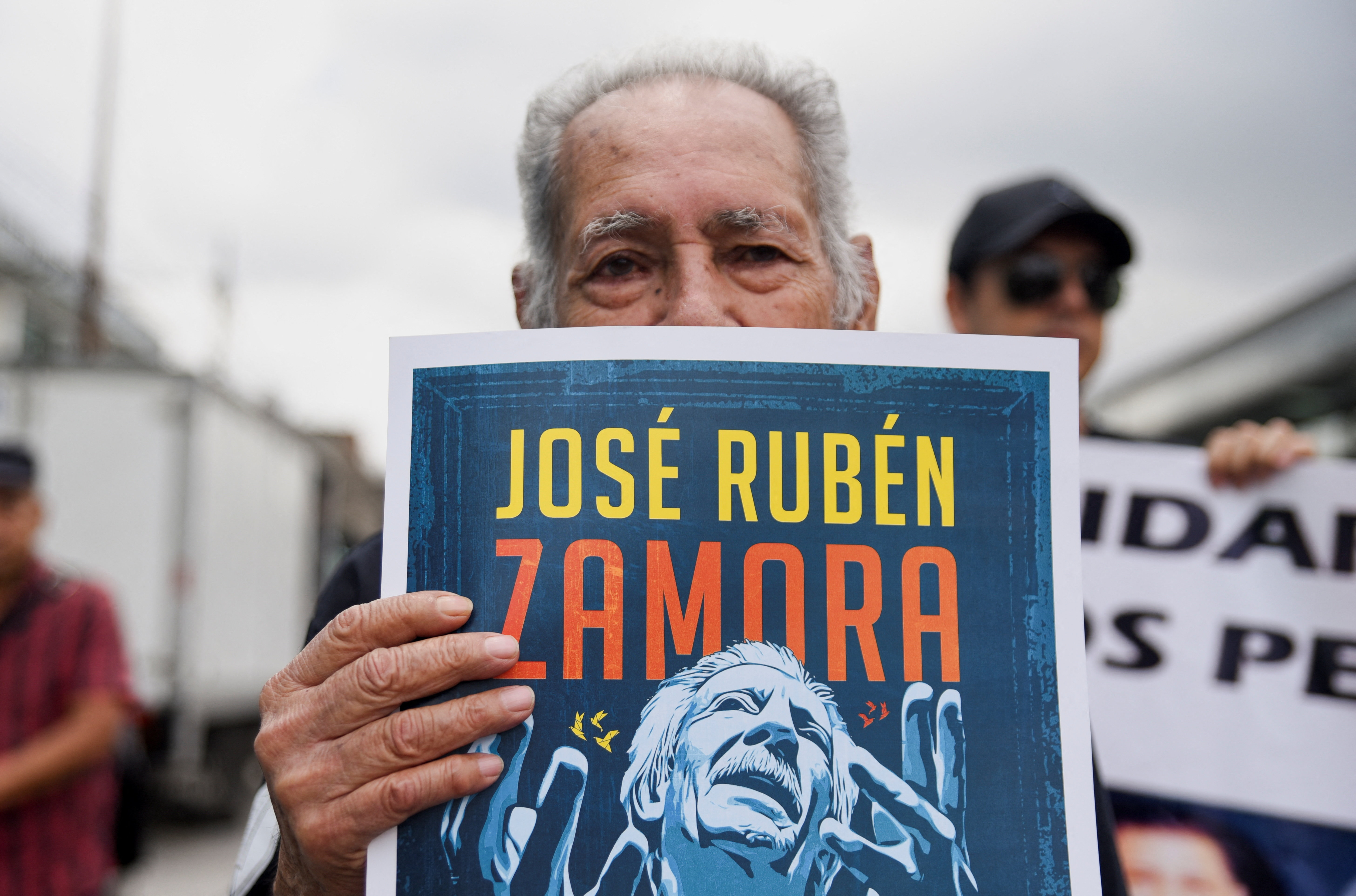 Protest to demand release from jail of journalist Jose Ruben Zamora, in Guatemala City