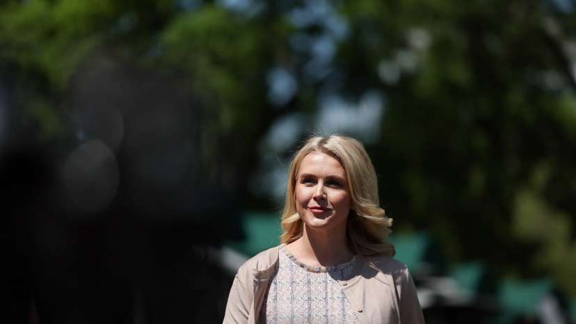 White House Press Secretary Karoline Leavitt speaks to members of the news media at the White House