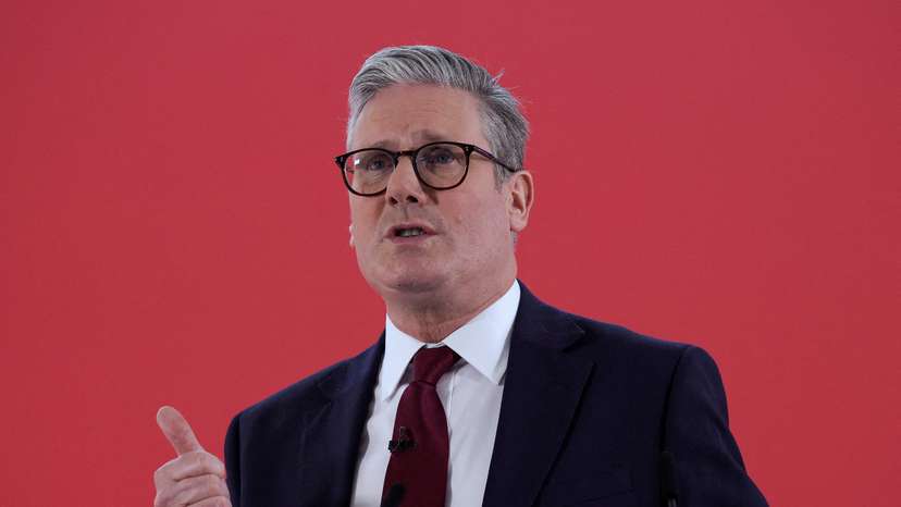 FILE PHOTO: Britain's opposition Labour Party leader Keir Starmer sets out plans to tackle small boat crossings