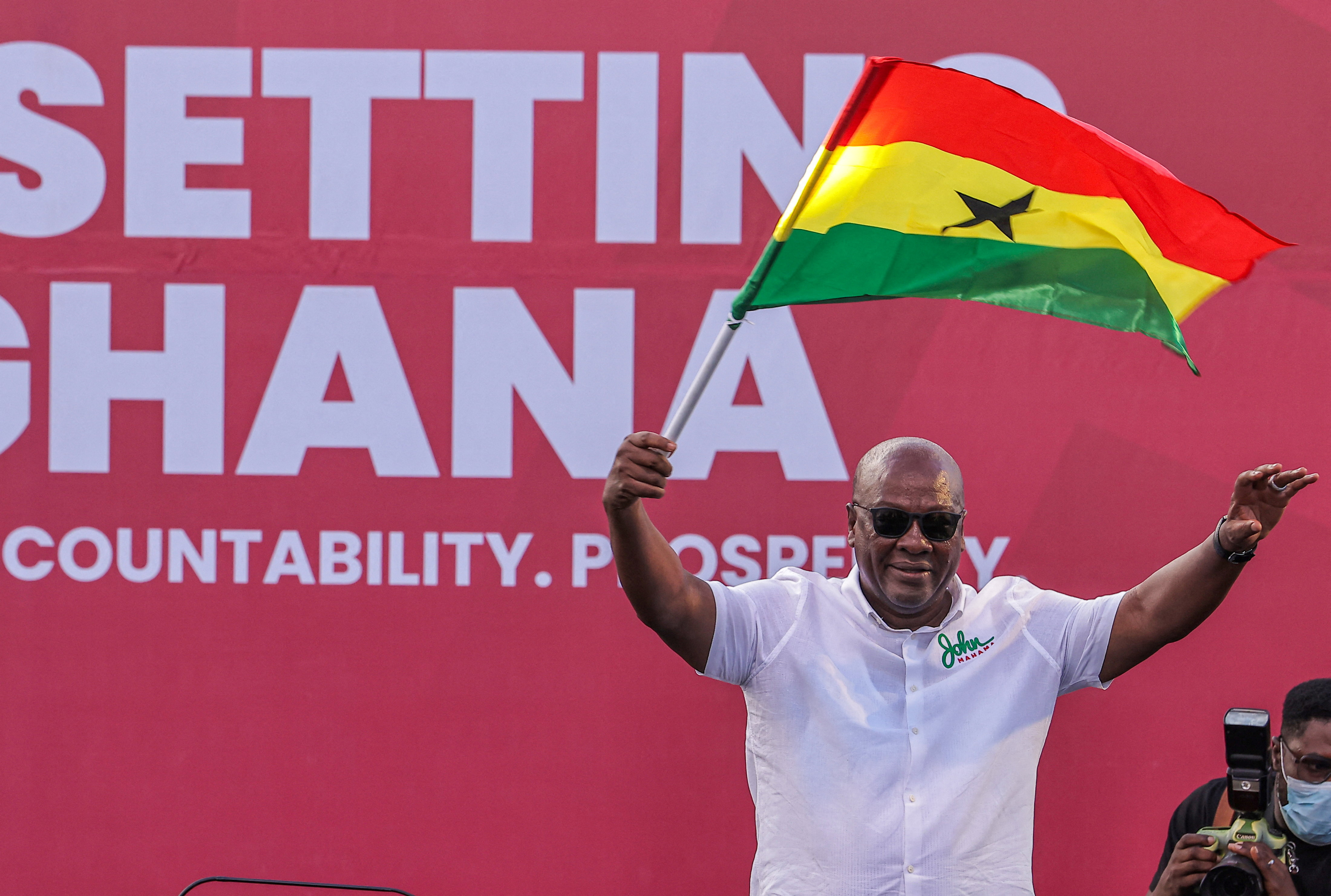 Final campaign rally of Ghana's NDC presidential candidate Mahama, in Accra