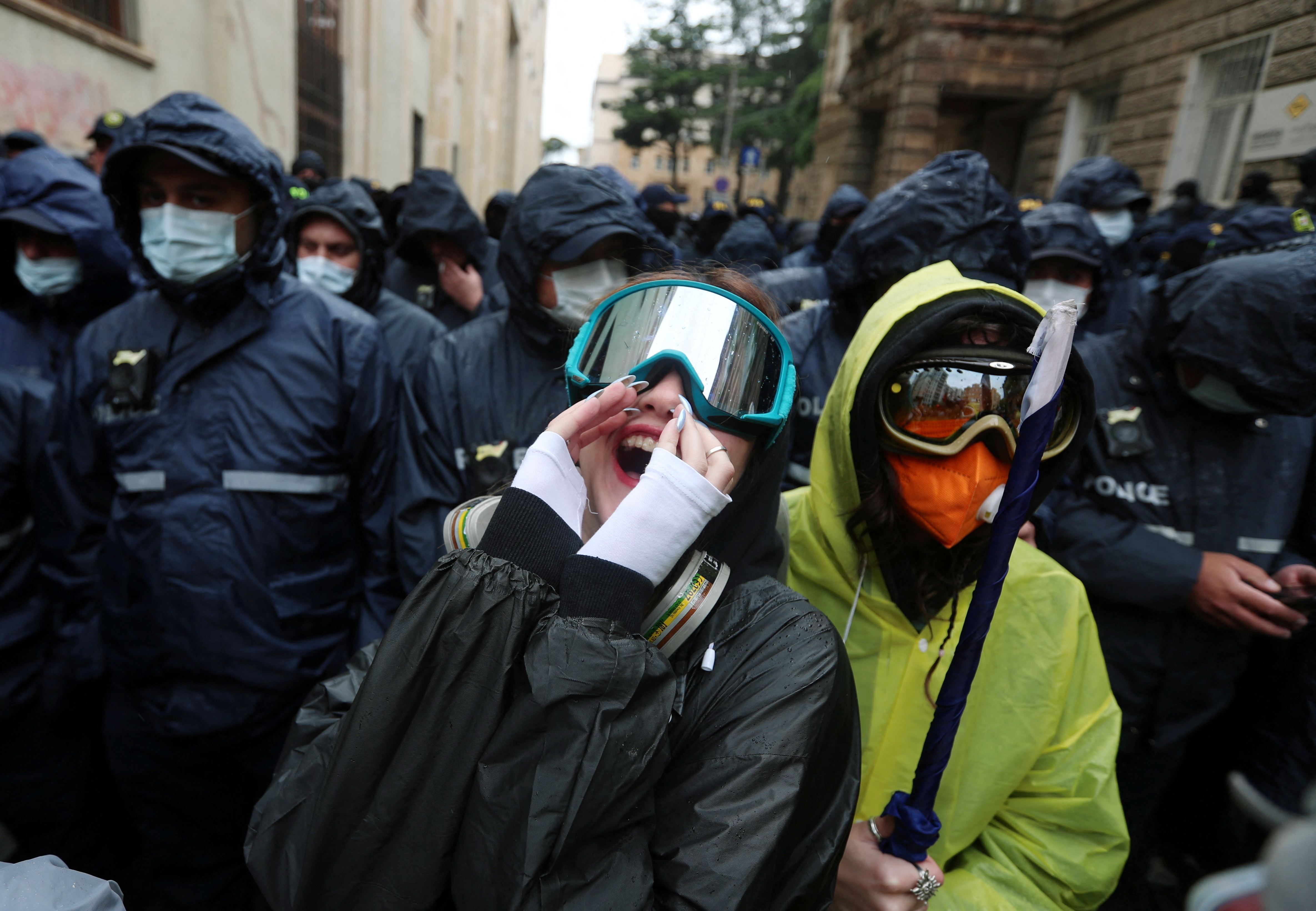 Protest against a bill on "foreign agents" in Tbilisi