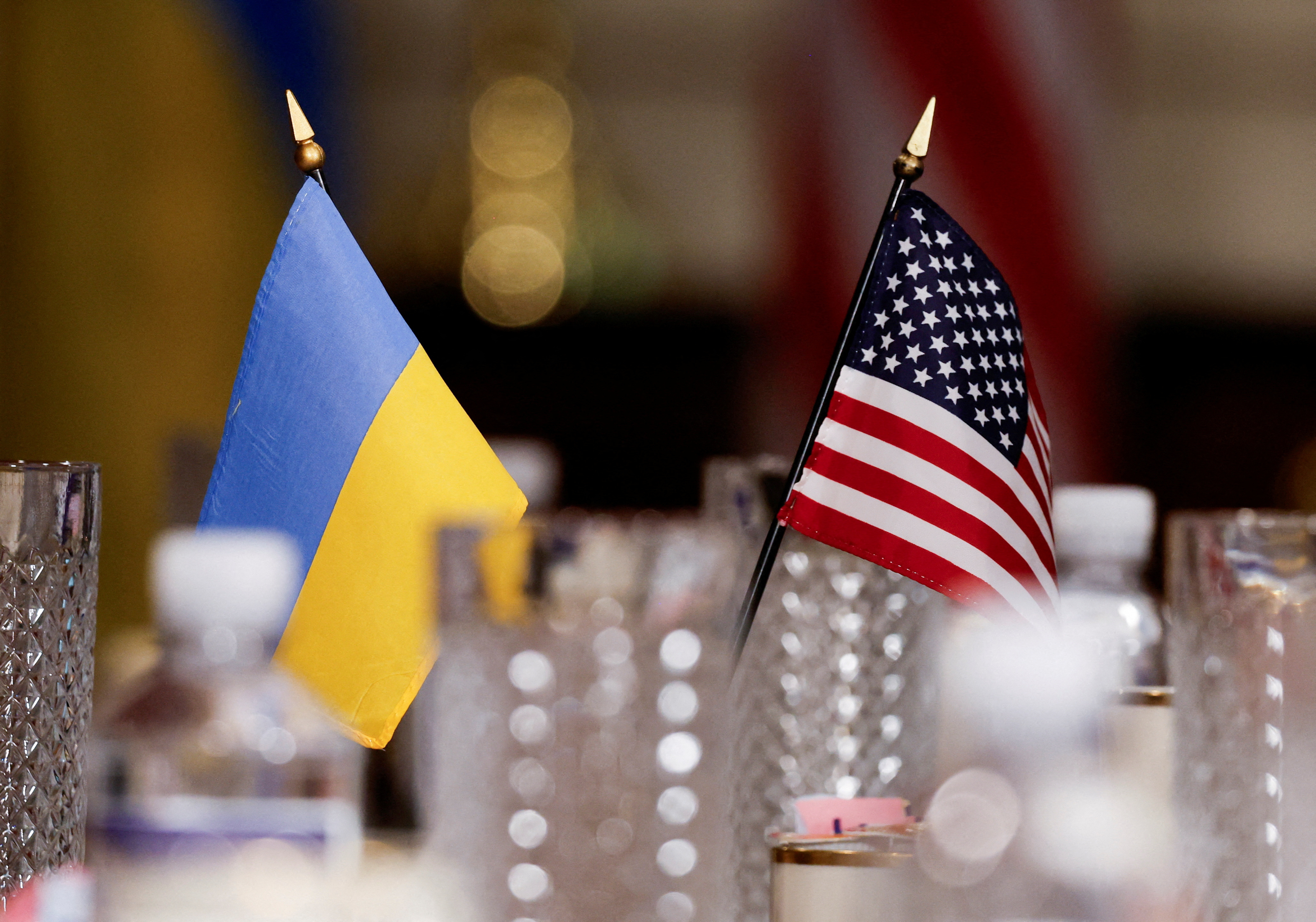 FILE PHOTO: U.S. Secretary of Defense Lloyd Austin meets with Ukrainian Defense Minister Rustem Umerov, in Washington