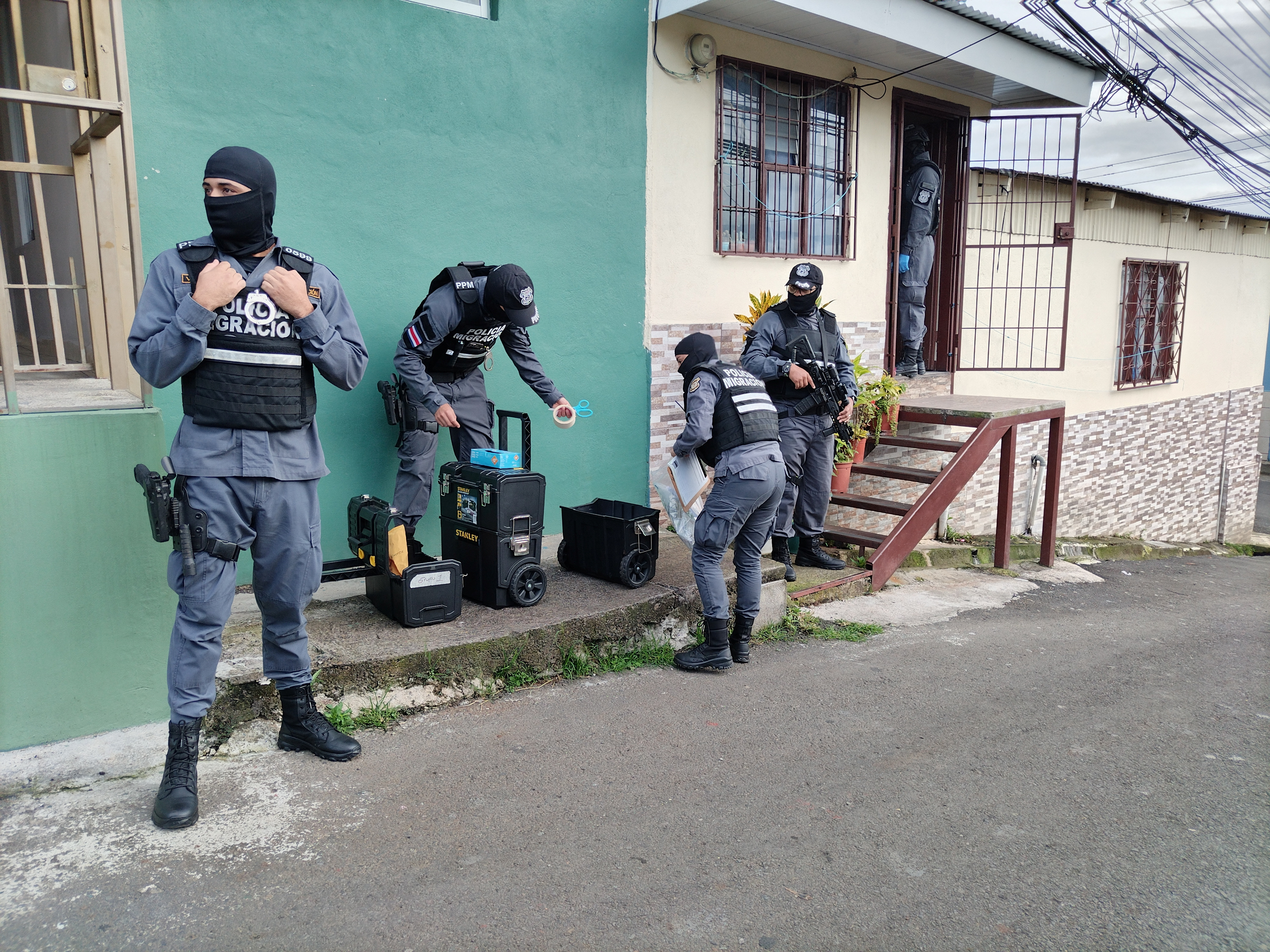 Police operation to detain people suspected of links to an international human-trafficking network