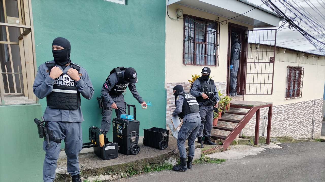 Police operation to detain people suspected of links to an international human-trafficking network