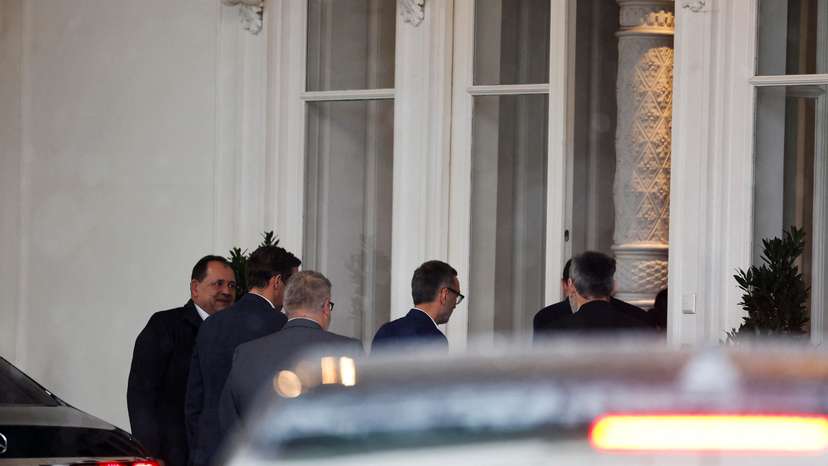 Austrian far-right Freedom Party (FPO) leader Herbert Kickl on his way to the presidential office in Hofburg Palace
