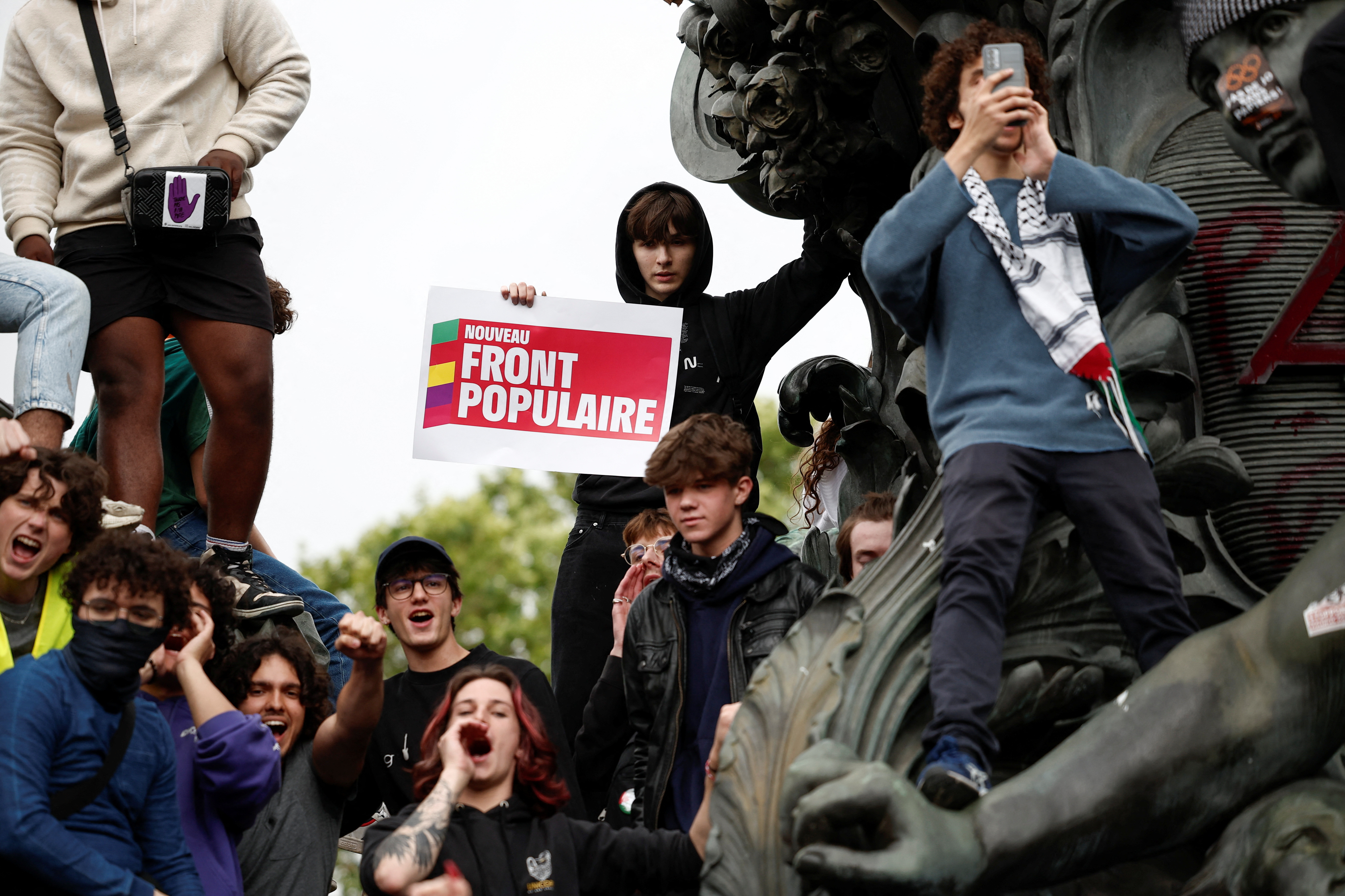 Demonstration against the French far-right National Rally party, in Paris