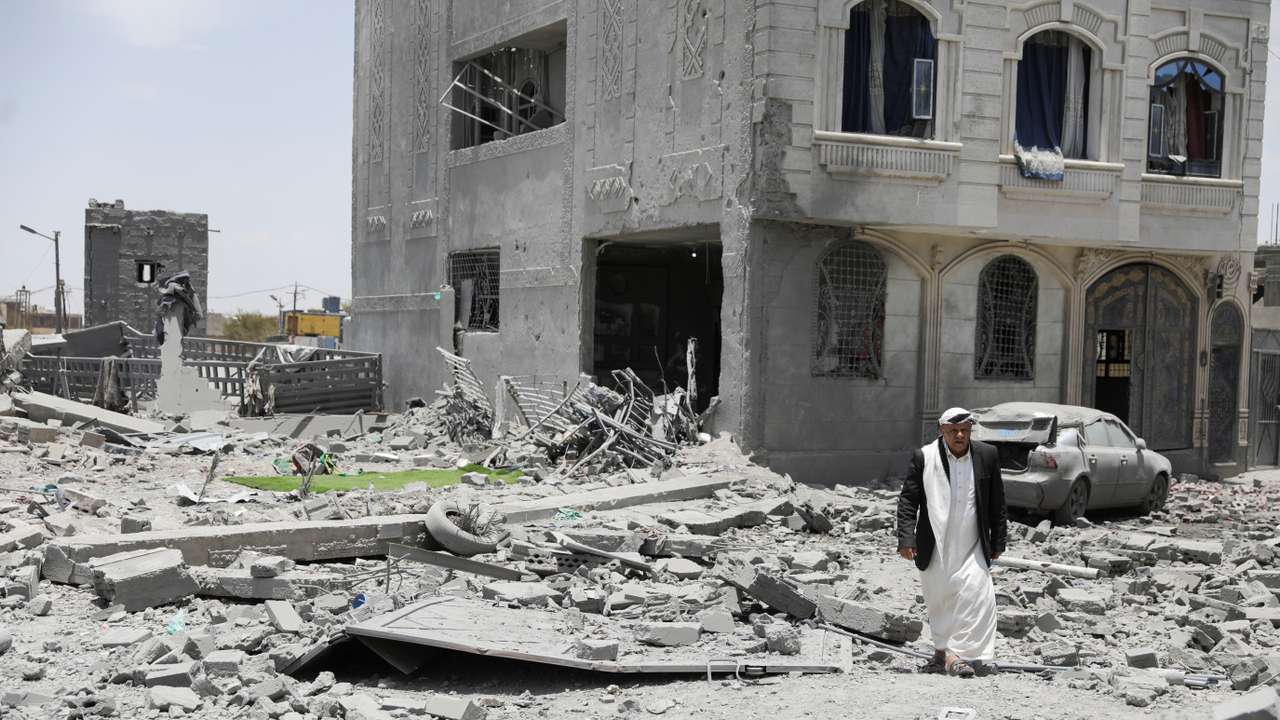 Aftermath of U.S. air strikes in Sanaa