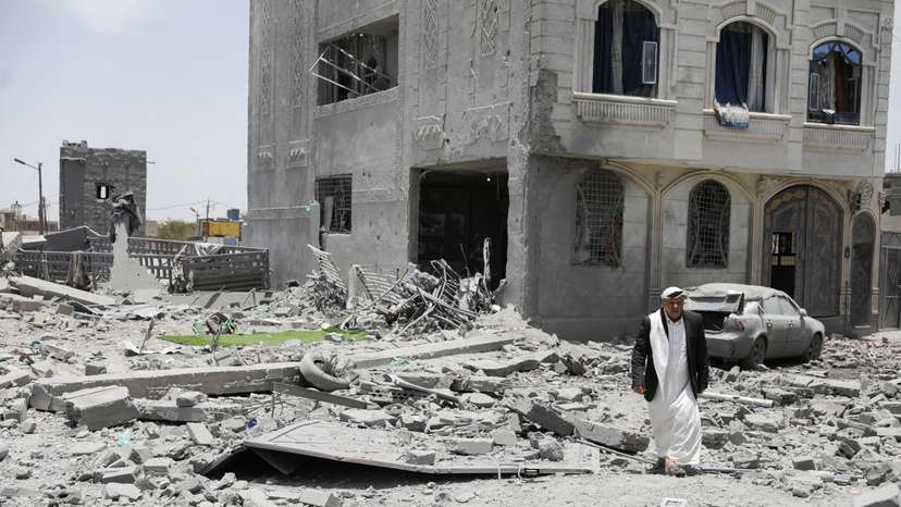 Aftermath of U.S. air strikes in Sanaa