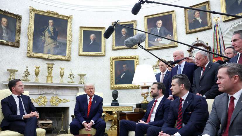 U.S. President Trump meets NATO Secretary General Rutte at the White House in Washington
