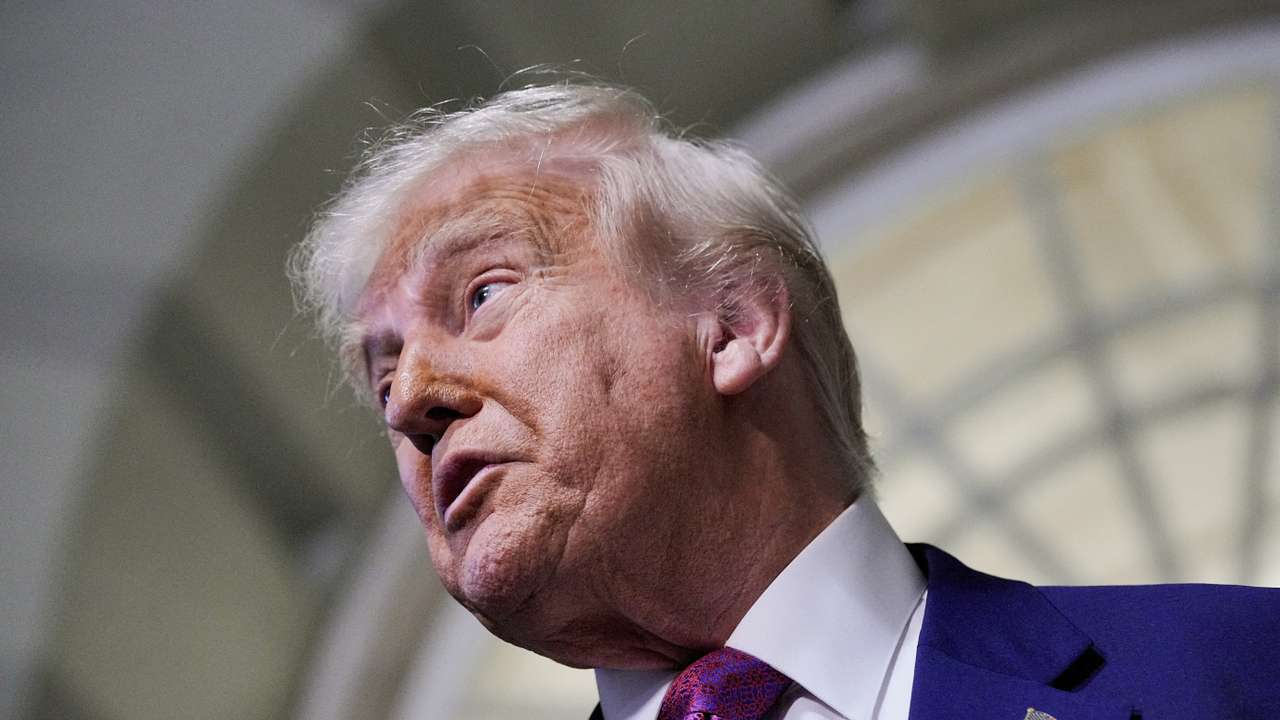 U.S. President Trump attends a closed House Republican Conference meeting on Capitol Hill in Washington